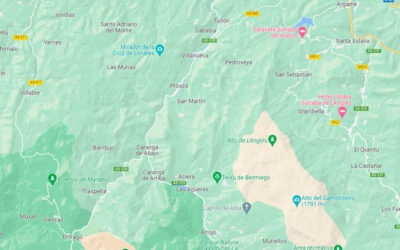 El mapa de La Senda del Oso en Asturias